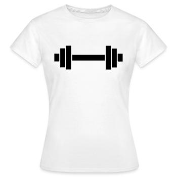 hantel - Frauen T-Shirt - Weiß - Vorne - AI Model Female 172 dark (172cm)
