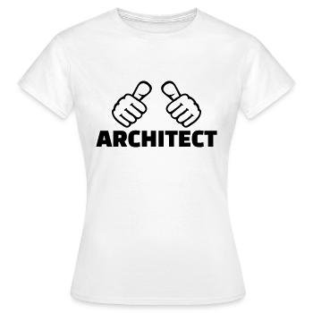 Architecte - T-shirt Femme - blanc - Devant - AI Model Female 172 dark (172cm)