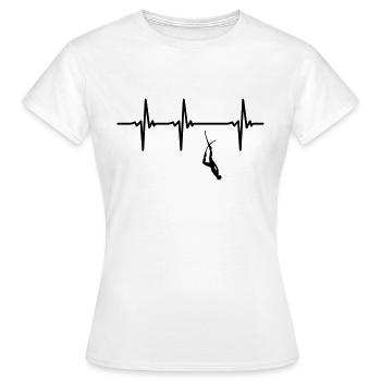 Herzschlag Apnoe - Frauen T-Shirt - Weiß - Vorne - AI Model Female 172 dark (172cm)