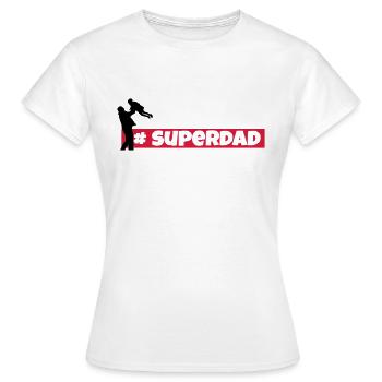superdad, superpapa,mein held,dad,papa,vater - Frauen T-Shirt - Weiß - Vorne - AI Model Female 172 dark (172cm)