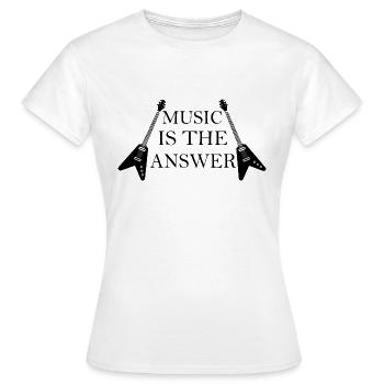Rock Music Rock and Roll - Women's T-Shirt - white - Front - AI Model Female 172 dark (172cm)