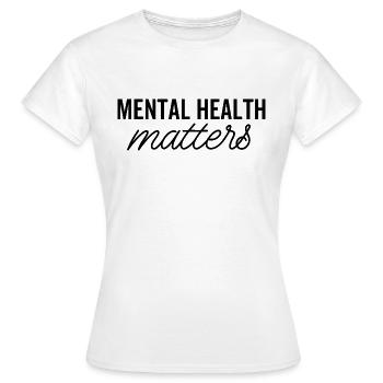 Questions de santé mentale - T-shirt Femme - blanc - Devant - AI Model Female 172 dark (172cm)