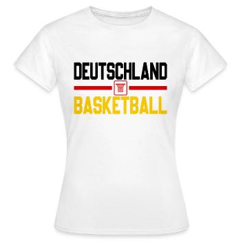 Allemagne Basket-ball - T-shirt Femme - blanc - Devant - AI Model Female 172 dark (172cm)