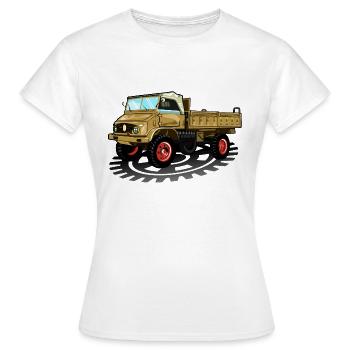 Unimog - Oldtimer - Offroad - Universal motor device - Women's T-Shirt - white - Front - AI Model Female 172 dark (172cm)