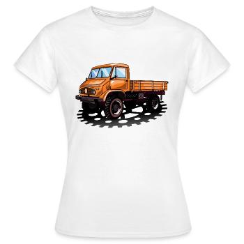 Unimog - Oldtimer - Offroad - Universal motor device - Women's T-Shirt - white - Front - AI Model Female 172 dark (172cm)
