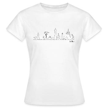 Au fil de l'eau de Loctudy à La Torche - T-shirt Femme - blanc - Devant - AI Model Female 172 dark (172cm)