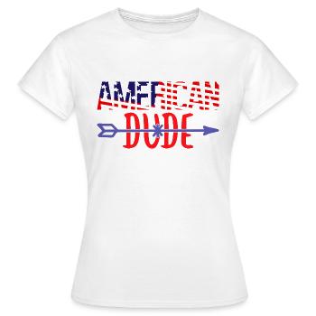 Alles amerikanischer Kerl! - Frauen T-Shirt - Weiß - Vorne - AI Model Female 172 dark (172cm)