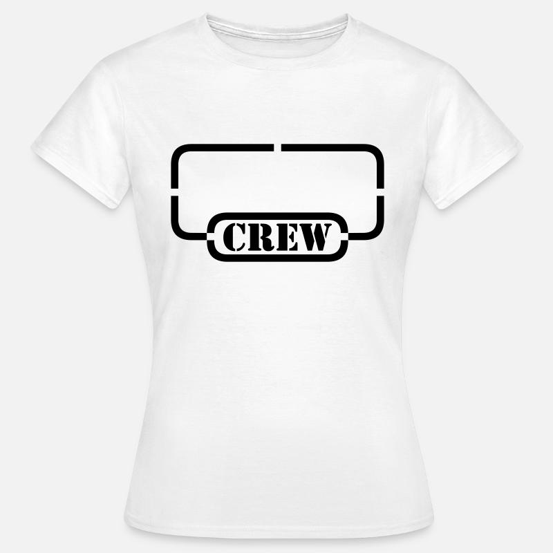 crew name - name your crew - Women's T-Shirt - white
