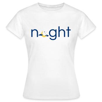 Nacht originelles Geschenk - Frauen T-Shirt - Weiß - Vorne - AI Model Female 172 dark (172cm)