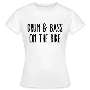 Musique Drum and bass en vélo - T-shirt Femme - blanc - Devant - AI Model Female 172 dark (172cm)