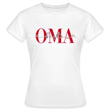 Beste Oma Geschenk Familie Großmutter Geschenke - Frauen T-Shirt - Weiß - Vorne - AI Model Female 172 dark (172cm)