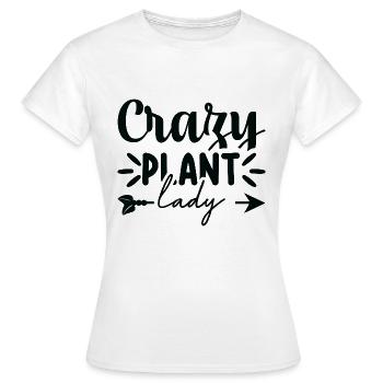 Crazy Plant Lady - Women's T-Shirt - white - Front - AI Model Female 172 dark (172cm)