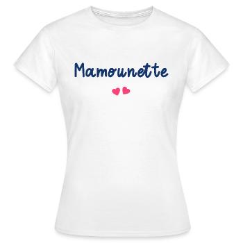 mamounette - T-shirt Femme - blanc - Devant - AI Model Female 172 dark (172cm)