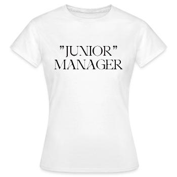 JUNIOR MANAGER - Frauen T-Shirt - Weiß - Vorne - AI Model Female 172 dark (172cm)