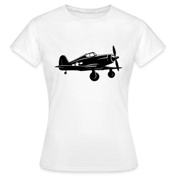 Fighter jet - Women's T-Shirt - white - Front - AI Model Female 172 dark (172cm)