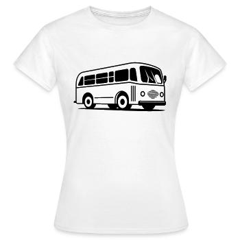 Bus - T-shirt Femme - blanc - Devant - AI Model Female 172 dark (172cm)