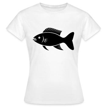 Poisson petite carpe - T-shirt Femme - blanc - Devant - AI Model Female 172 dark (172cm)