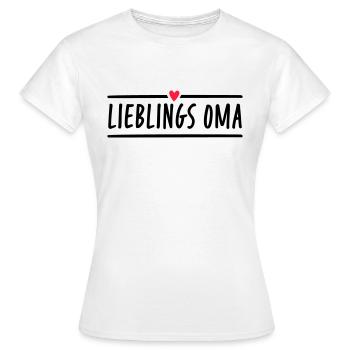 Lieblings Oma - Frauen T-Shirt - Weiß - Vorne - AI Model Female 172 dark (172cm)