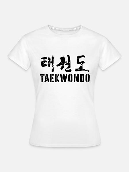 Taekwondo Script - Frauen T-Shirt - Weiß