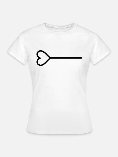 Herz-Pfeil - Frauen T-Shirt - Weiß