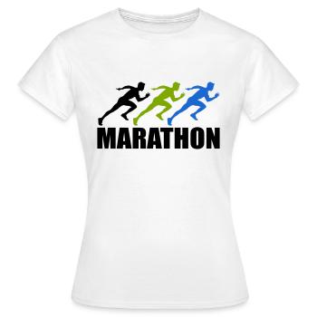 marathon - Women's T-Shirt - white - Front - AI Model Female 172 dark (172cm)