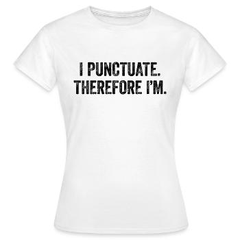 Sarcasme pour les fans de grammaire - T-shirt Femme - blanc - Devant - AI Model Female 172 dark (172cm)