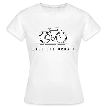 Urbaner Radfahrer - Frauen T-Shirt - Weiß - Vorne - AI Model Female 172 dark (172cm)