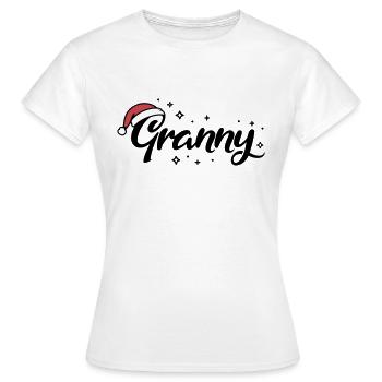 Weihnachtsmütze Granny Oma - Frauen T-Shirt - Weiß - Vorne - AI Model Female 172 dark (172cm)