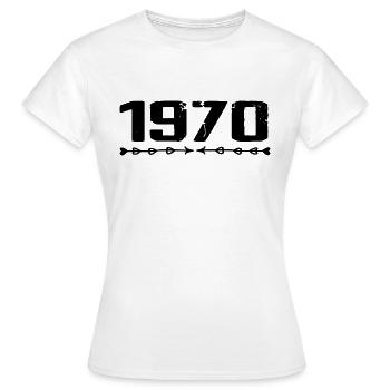 1970 Retro 1970 Birthday 1970 Vintage 1970 - Women's T-Shirt - white - Front - AI Model Female 172 dark (172cm)