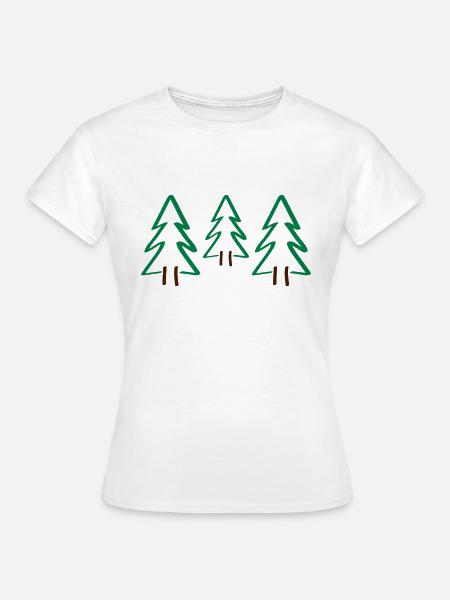 bäume weihnachten - Frauen T-Shirt - Weiß