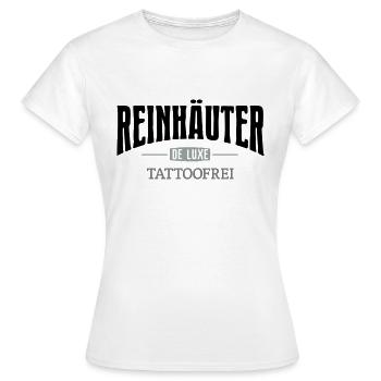 Reinhäuter de Lux - Frauen T-Shirt - Weiß - Vorne - AI Model Female 172 dark (172cm)