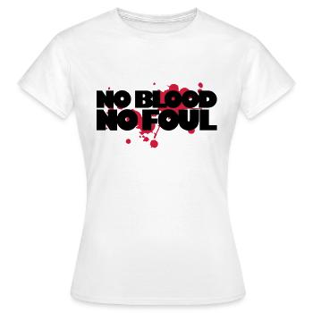 No Blood No Foul - T-shirt Femme - blanc - Devant - AI Model Female 172 dark (172cm)