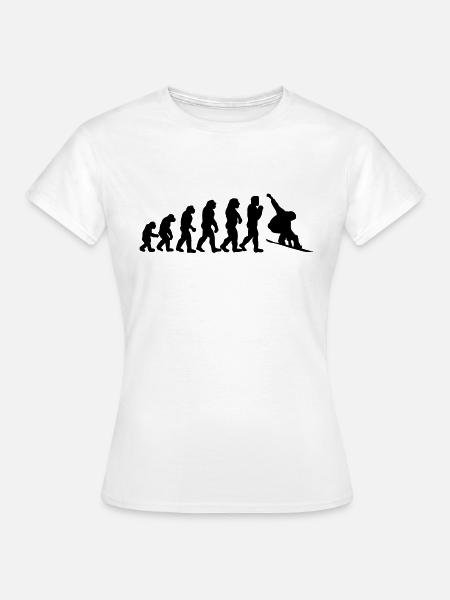 snowboard evolution - Frauen T-Shirt - Weiß