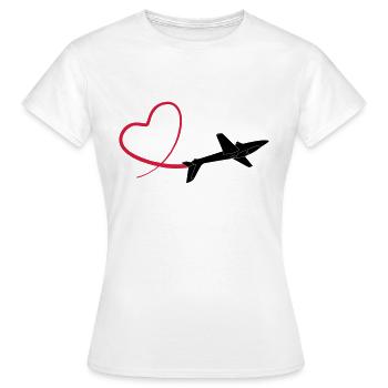Kunstflug aerobatic Fox Geschenk - Frauen T-Shirt - Weiß - Vorne - AI Model Female 172 dark (172cm)