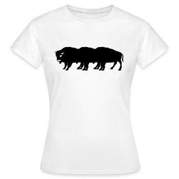 bisons - Frauen T-Shirt - Weiß - Vorne - AI Model Female 172 dark (172cm)