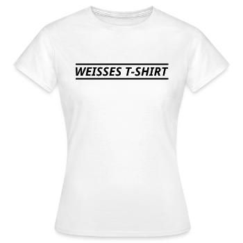WEIßES T-SHIRT - Frauen T-Shirt - Weiß - Vorne - AI Model Female 172 dark (172cm)