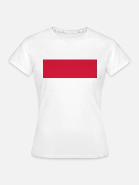 Roter Balken - Frauen T-Shirt - Weiß