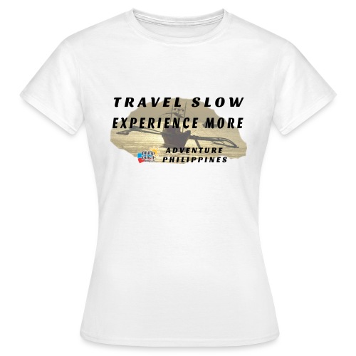 Travel slow Logo für helle Kleidung - Frauen T-Shirt