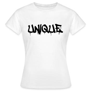 Unique - Women's T-Shirt - white - Front - AI Model Female 172 dark (172cm)