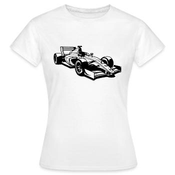 Rennwagen - Frauen T-Shirt - Weiß - Vorne - AI Model Female 172 dark (172cm)
