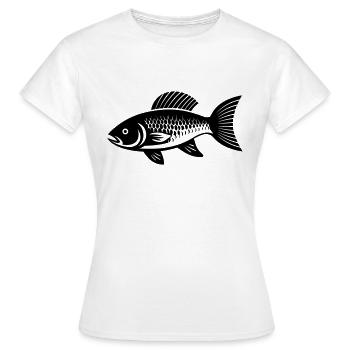 Poisson petite carpe - T-shirt Femme - blanc - Devant - AI Model Female 172 dark (172cm)
