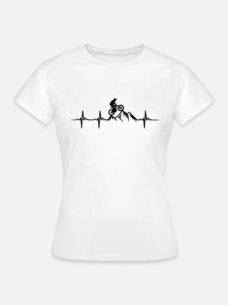 MTB Bike Berge Herschlag Puls Berg Fahrrad Rad - Frauen T-Shirt - Weiß