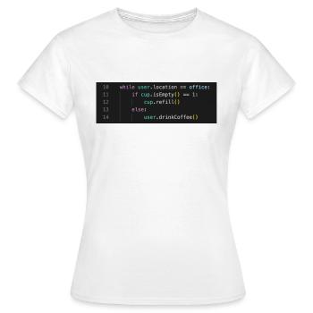 Lustiges Programmierer Büro Meme. - Frauen T-Shirt - Weiß - Vorne - AI Model Female 172 dark (172cm)