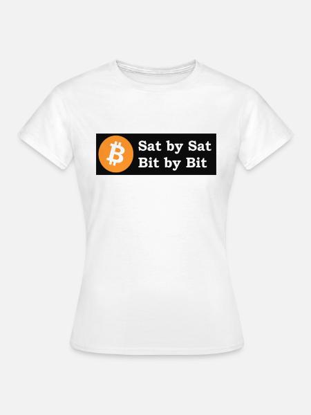 sat by sat bit by bit - Women's T-Shirt - white