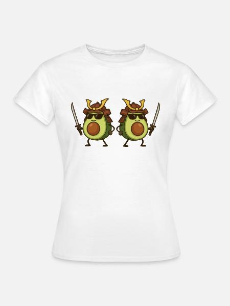 avocado samurai 2 - Frauen T-Shirt - Weiß