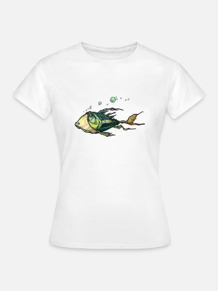 Fisch - Frauen T-Shirt - Weiß