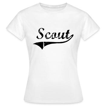 scout - Frauen T-Shirt - Weiß - Vorne - AI Model Female 172 dark (172cm)
