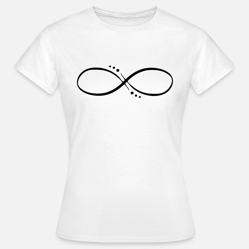Infinity symbol oändlighet oändlighet symbol - T-shirt dam - vit