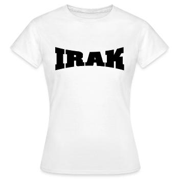 Irak logo - T-shirt Femme - blanc - Devant - AI Model Female 172 dark (172cm)