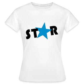 star - T-shirt Femme - blanc - Devant - AI Model Female 172 dark (172cm)